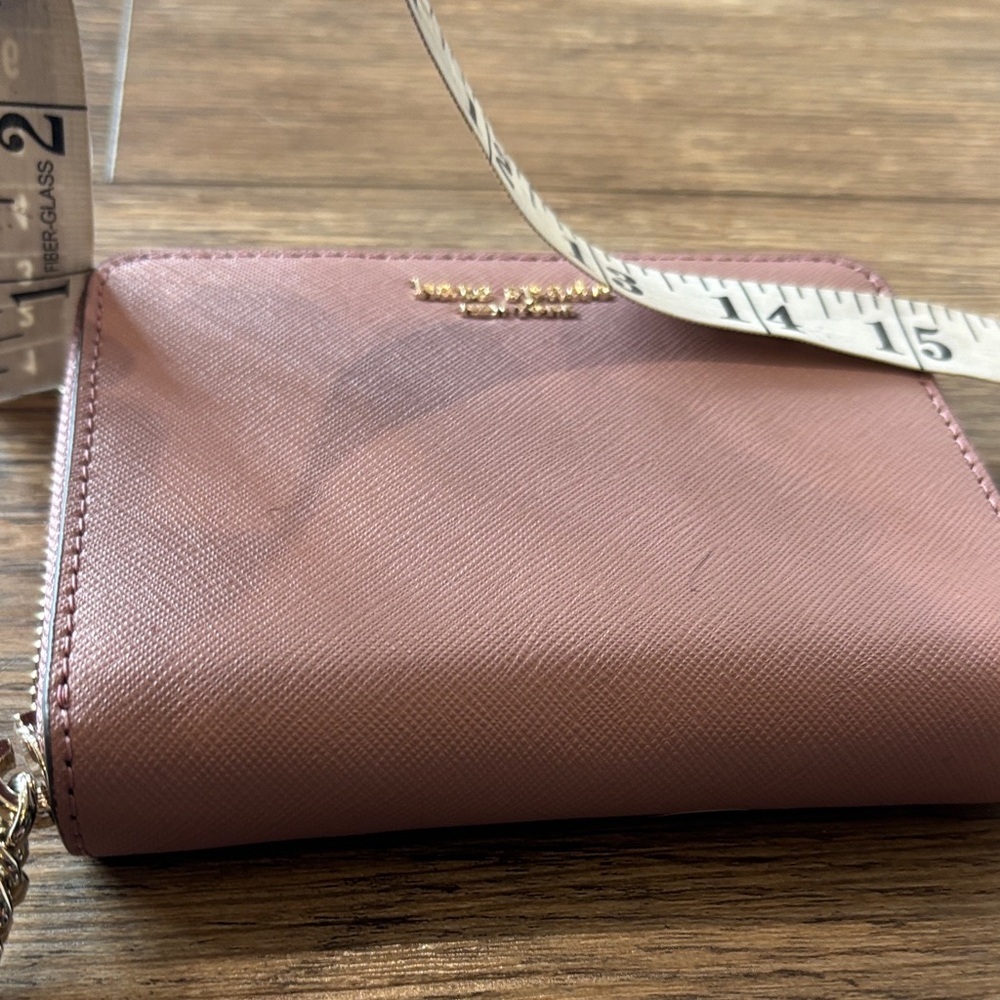 Kate Spade Pink Mauve Dusty Peony Cameron Bifold Wallet EUC - Picture 10 of 11